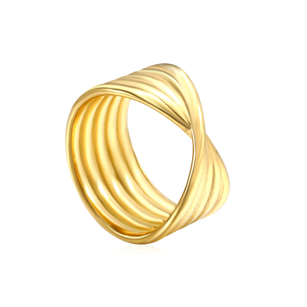 Sculpted Wave Band Ring
