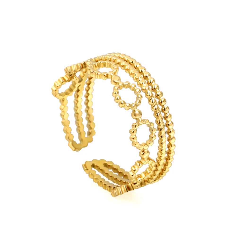 Beaded Multi-Band Ring
