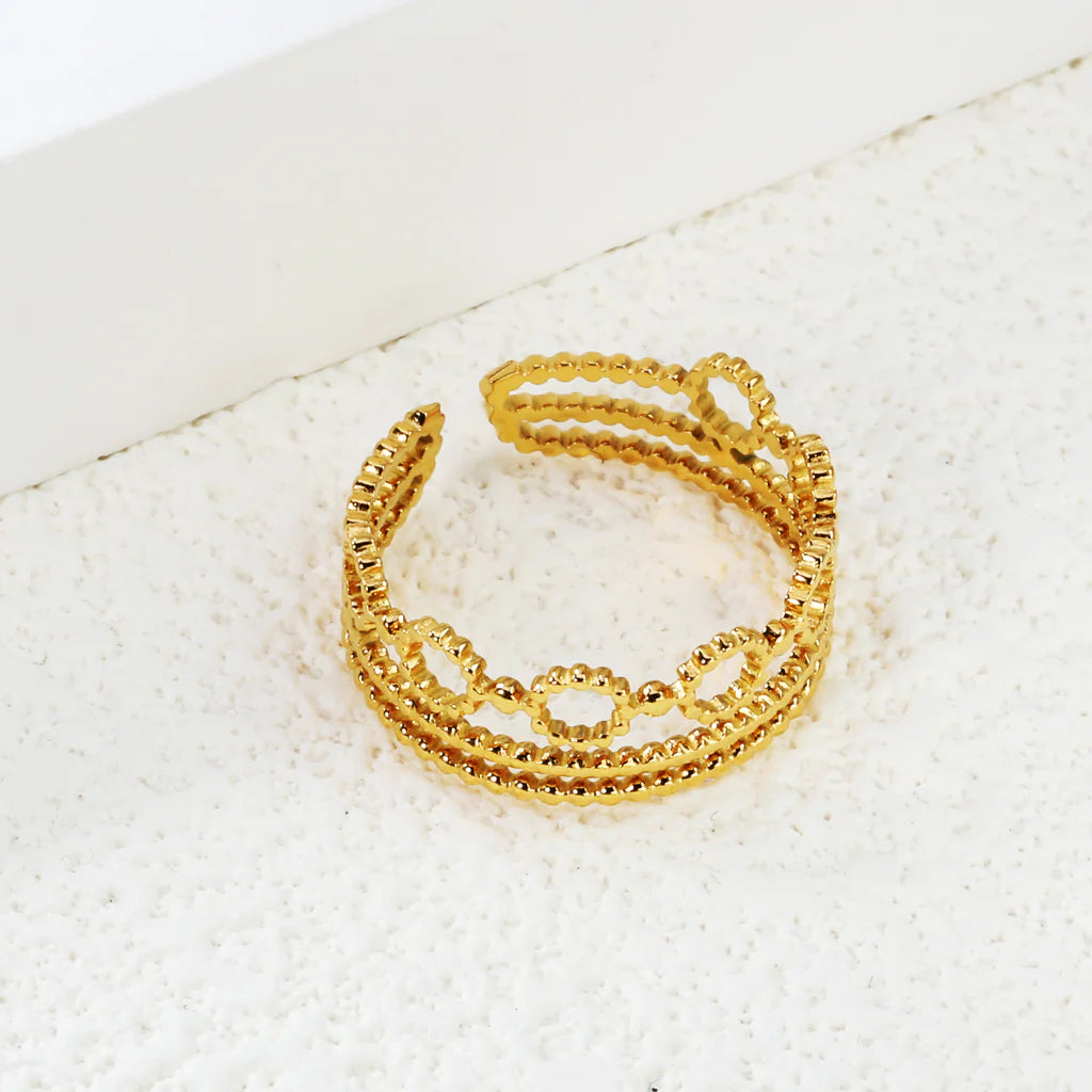 Beaded Multi-Band Ring