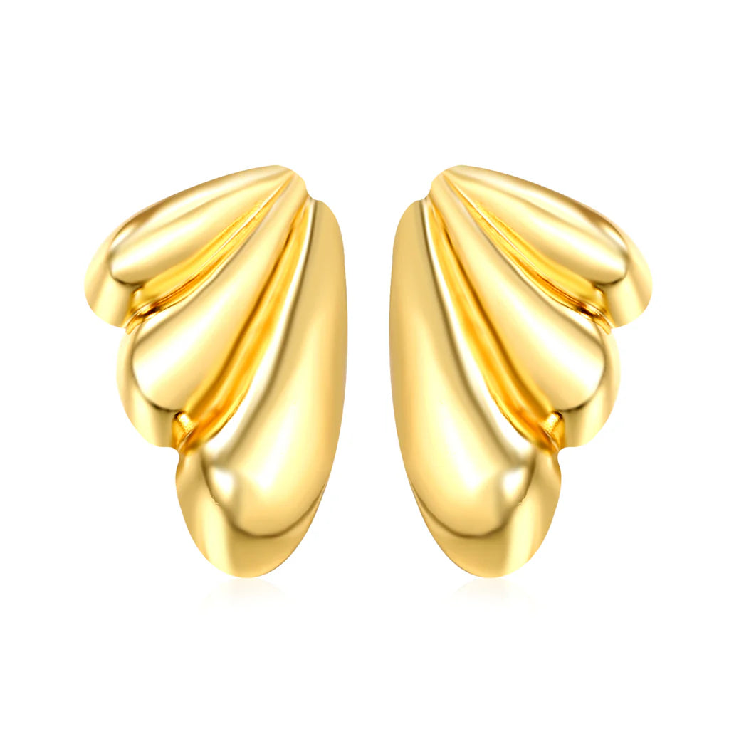 Sculpted Wing Stud Earrings