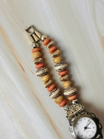 Boho Beaded Women’s Watch – Quartz – Tribal Style – Multicolor Bracelet