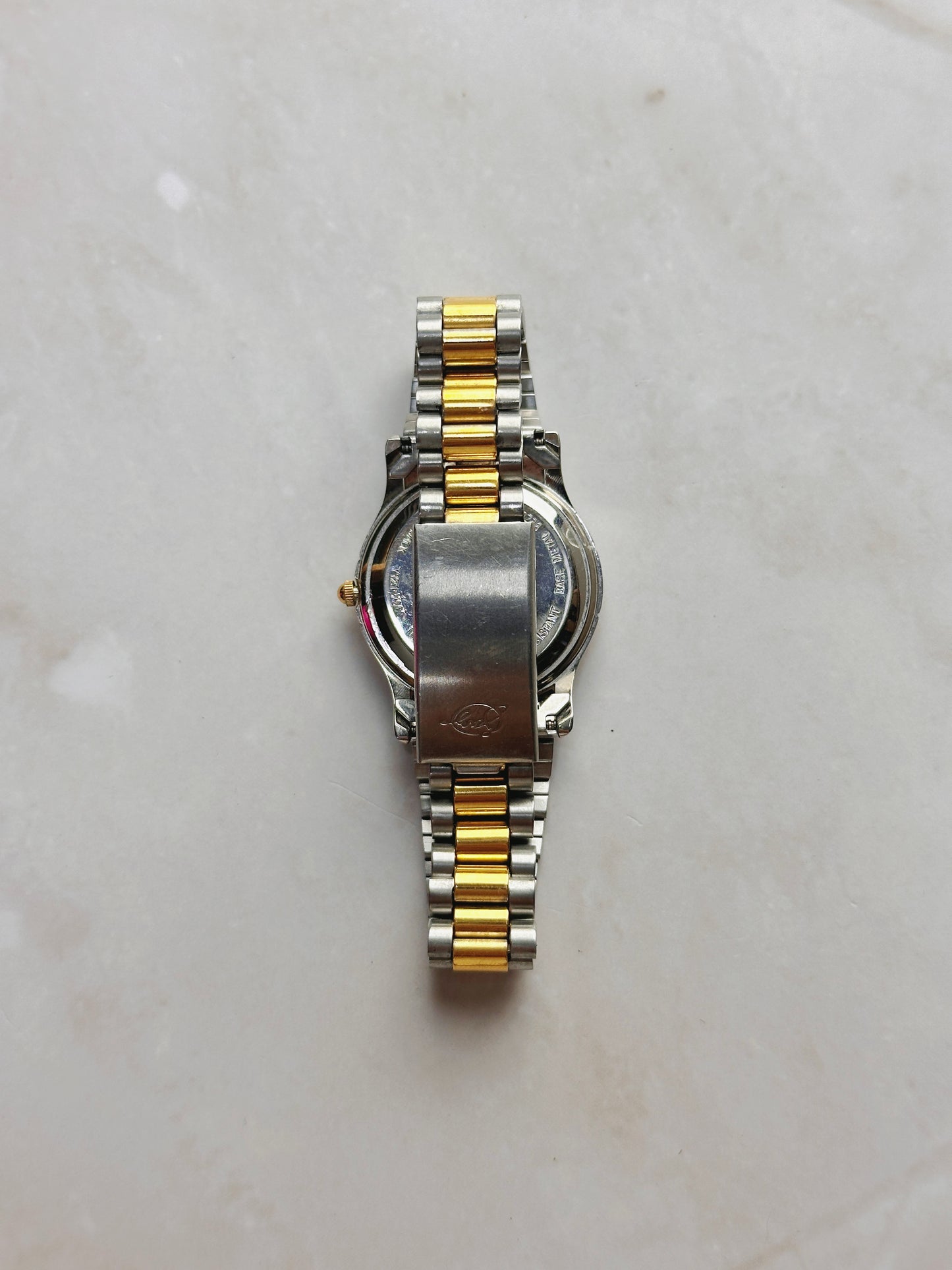 IAZ Women’s Two-Tone Watch – Gold Bezel – White Dial – Quartz