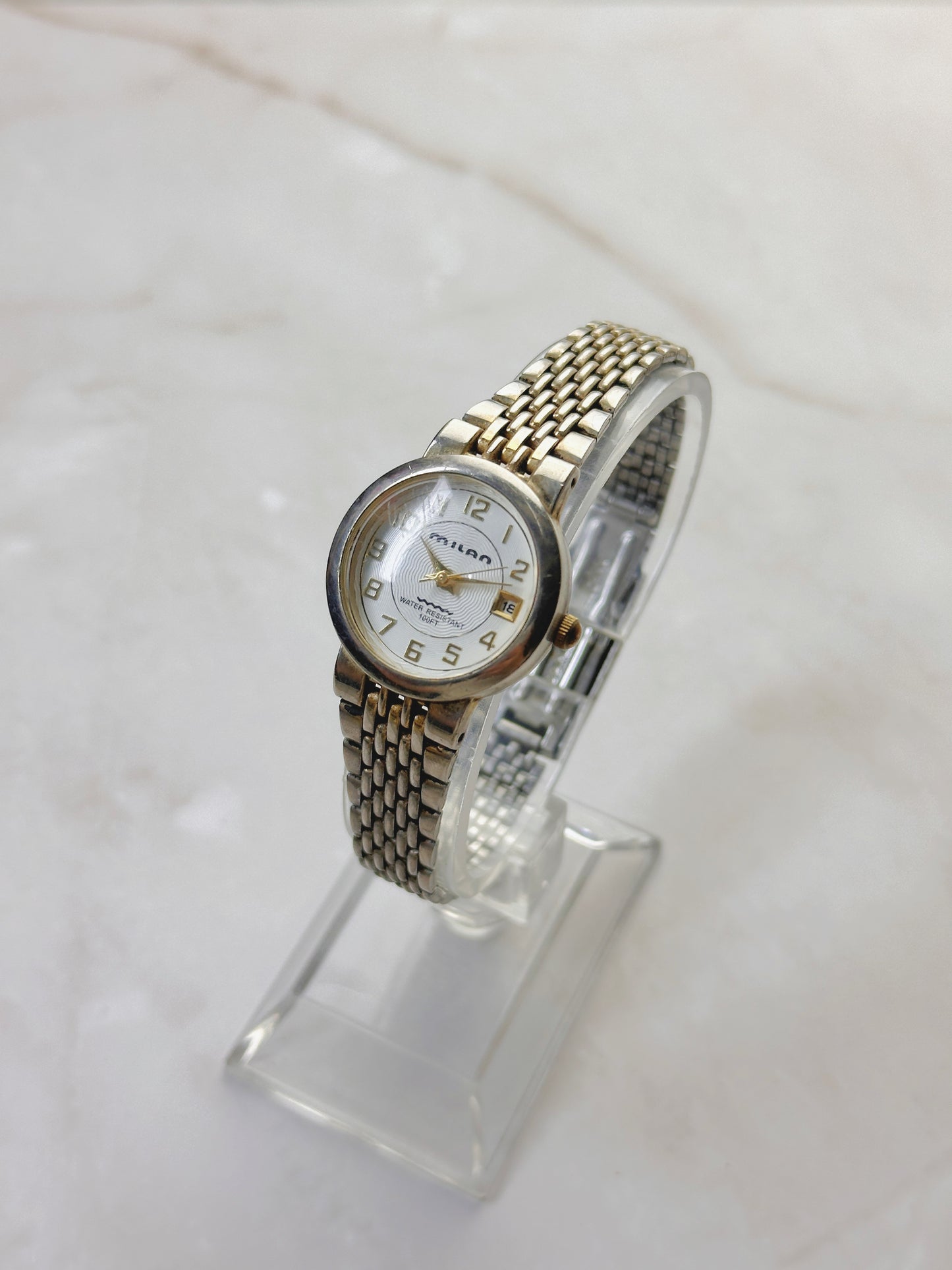 Milan Women’s Gold-Tone Watch – Date Display – Water Resistant – Quartz