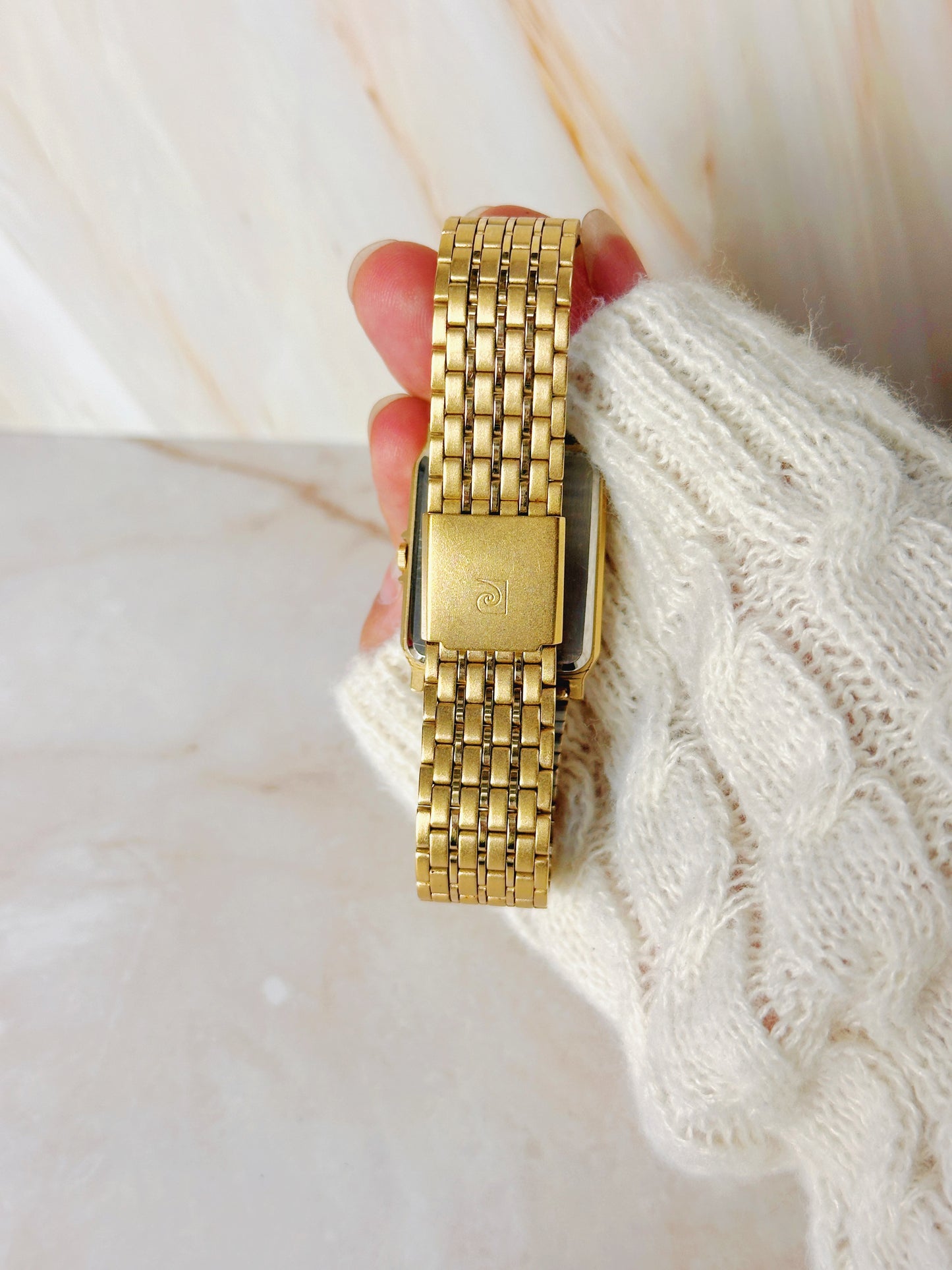 Pierre Cardin Women’s Gold-Tone Rectangular Watch – Quartz – Classic Dress Style