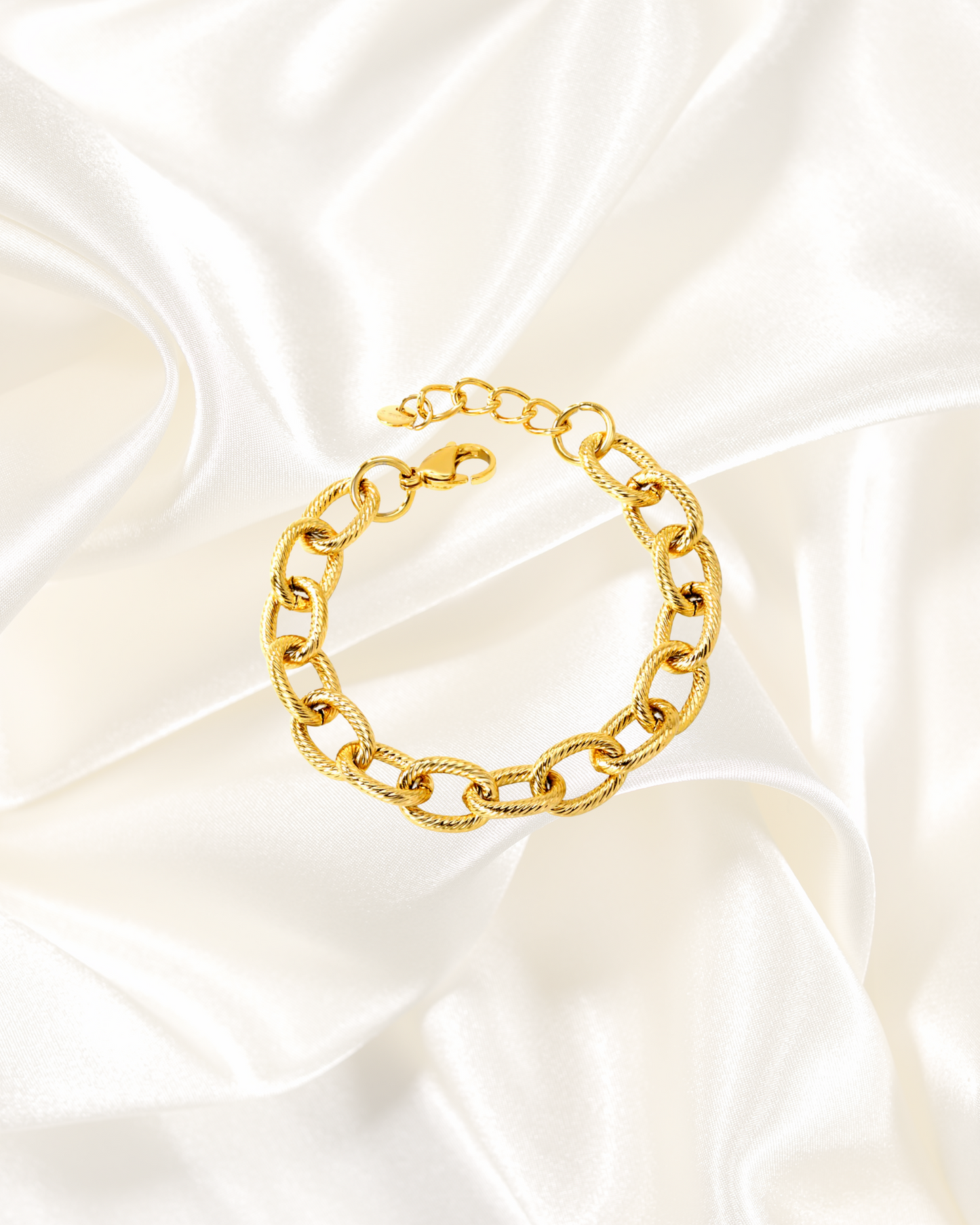 Textured Link Chain Bracelet