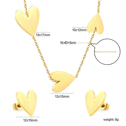 Golden Heart Jewelry Set