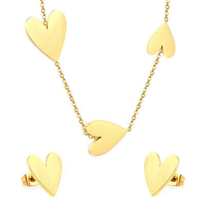 Golden Heart Jewelry Set