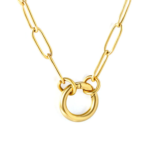Circle Link Pendant Necklace