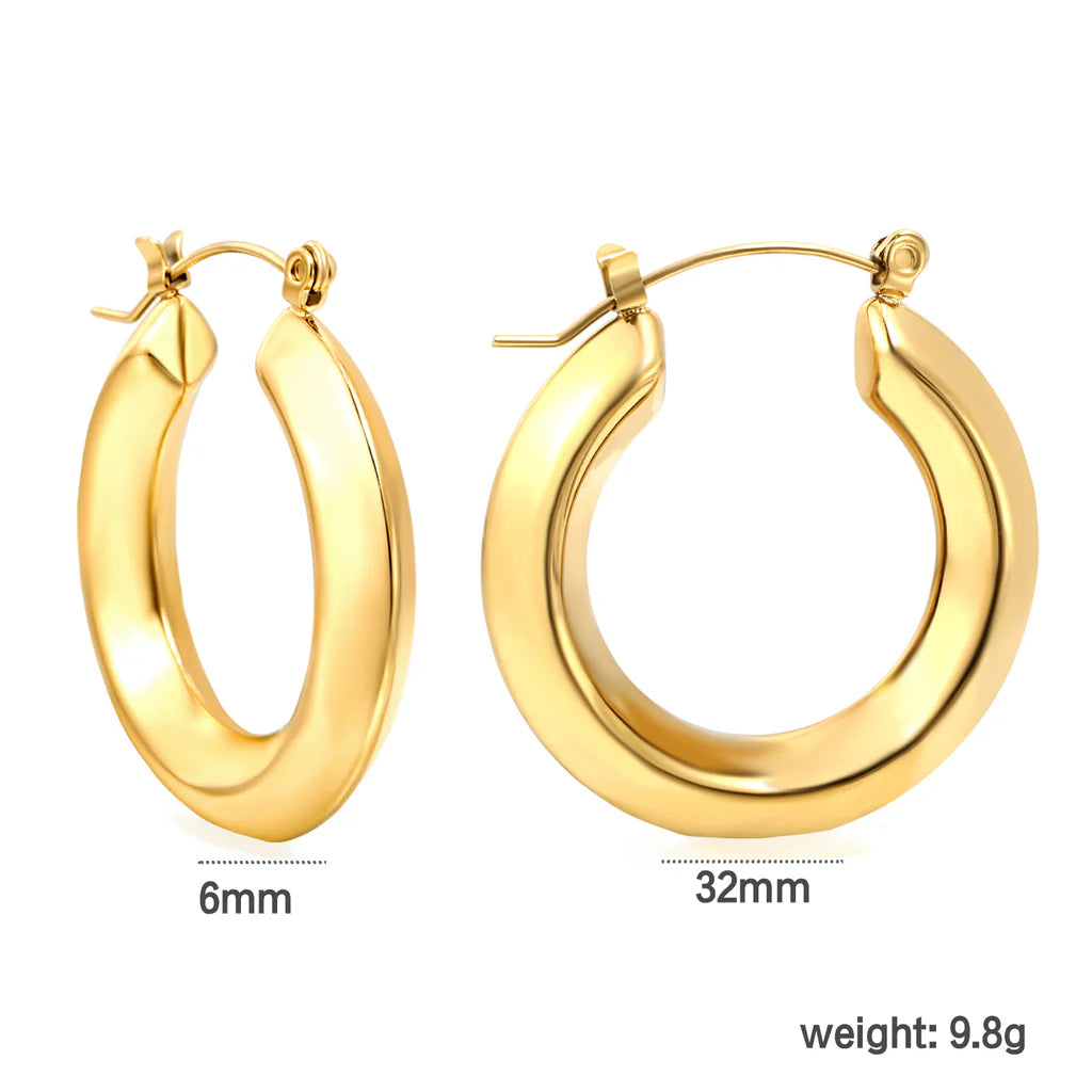 Classic Bold Hoop Earrings