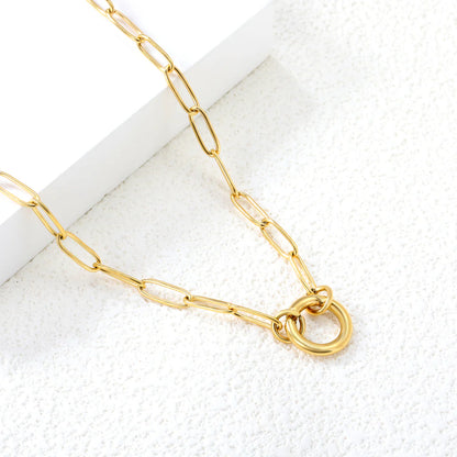 Circle Link Pendant Necklace