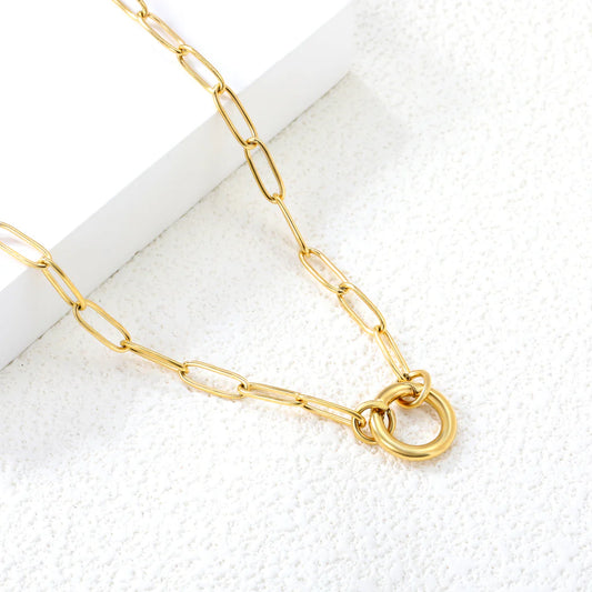 Circle Link Pendant Necklace