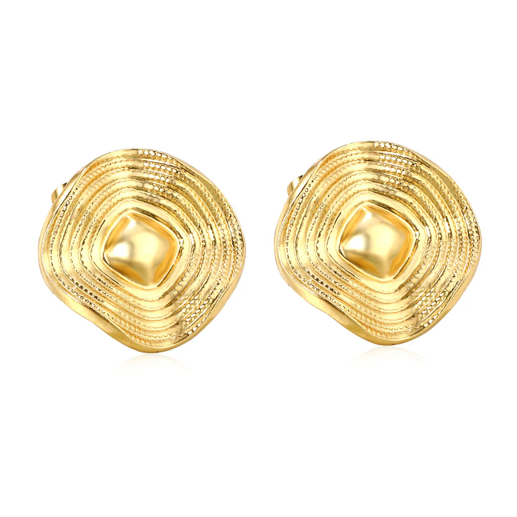 Textured Dome Stud Earrings