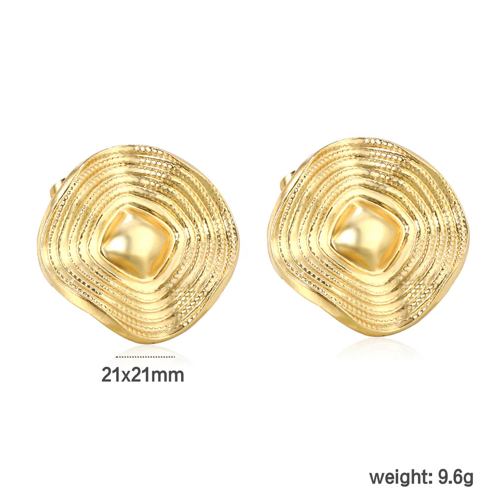 Textured Dome Stud Earrings