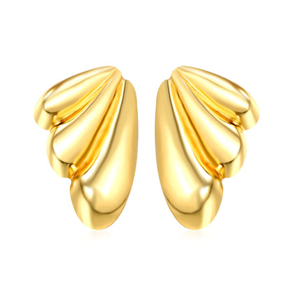 Sculpted Wing Stud Earrings