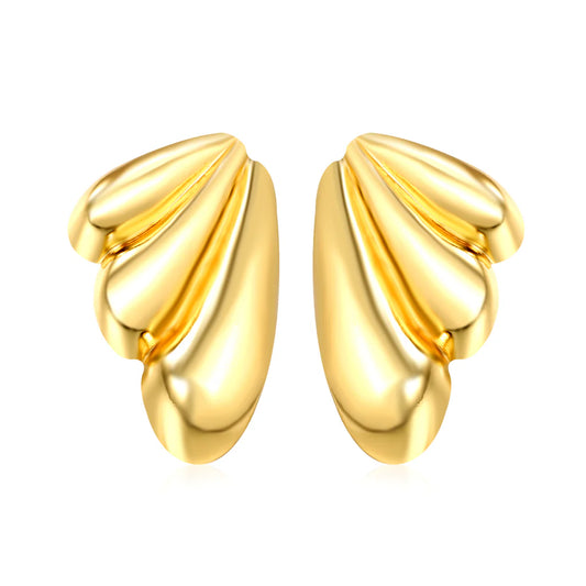 Sculpted Wing Stud Earrings