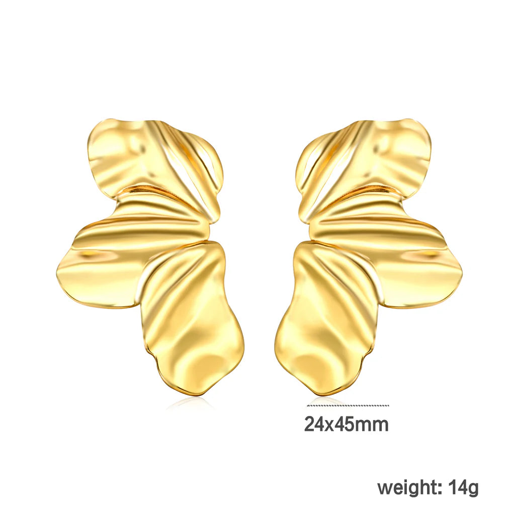 Abstract Petal Stud Earrings