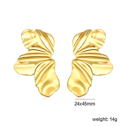 Abstract Petal Stud Earrings