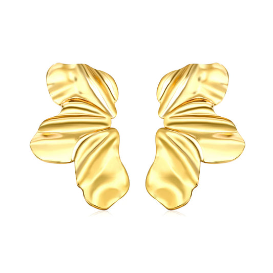 Abstract Petal Stud Earrings