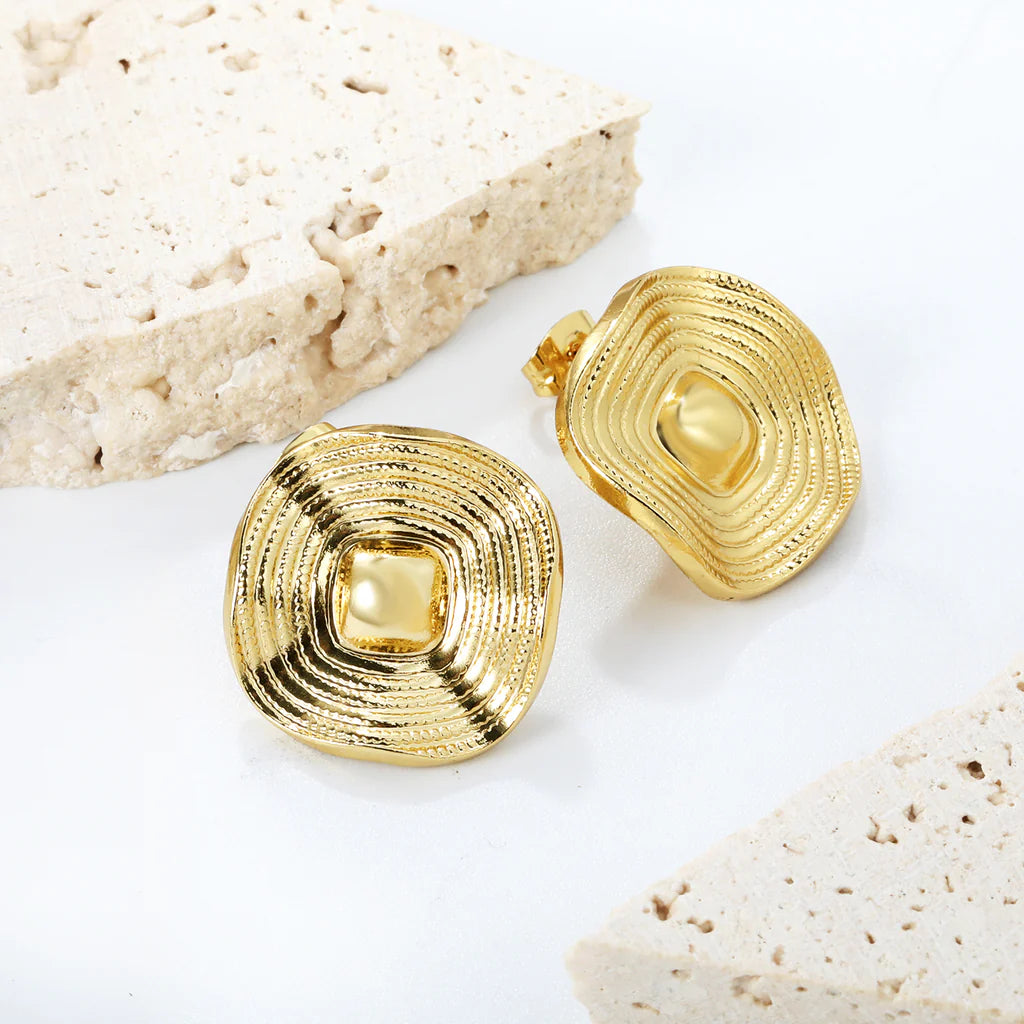 Textured Dome Stud Earrings