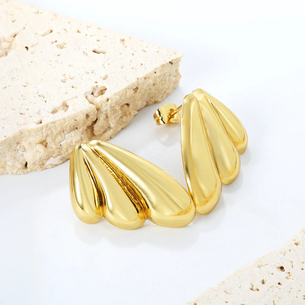 Sculpted Wing Stud Earrings