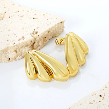 Sculpted Wing Stud Earrings