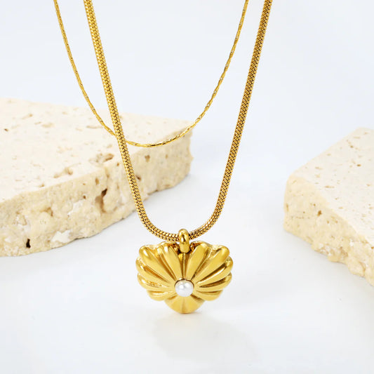 Floral Heart Pendant Necklace