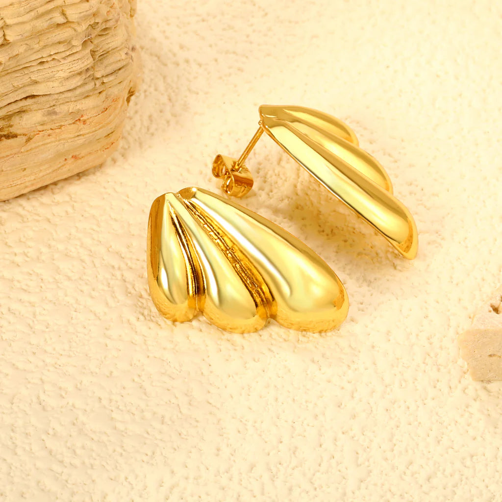 Sculpted Wing Stud Earrings