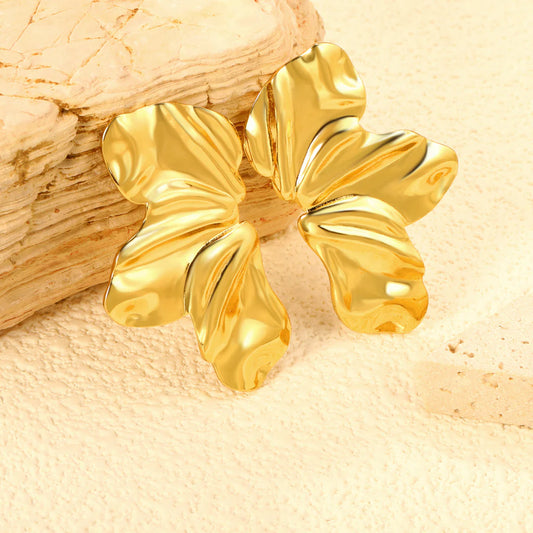 Abstract Petal Stud Earrings