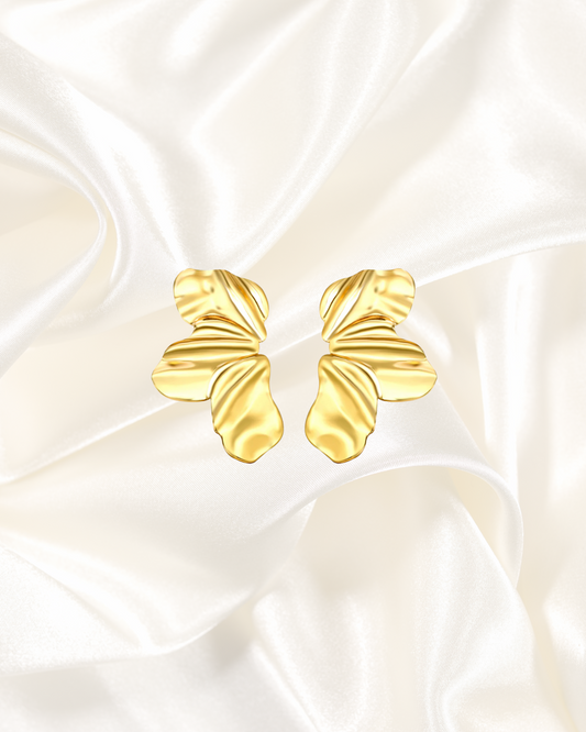 Abstract Petal Stud Earrings