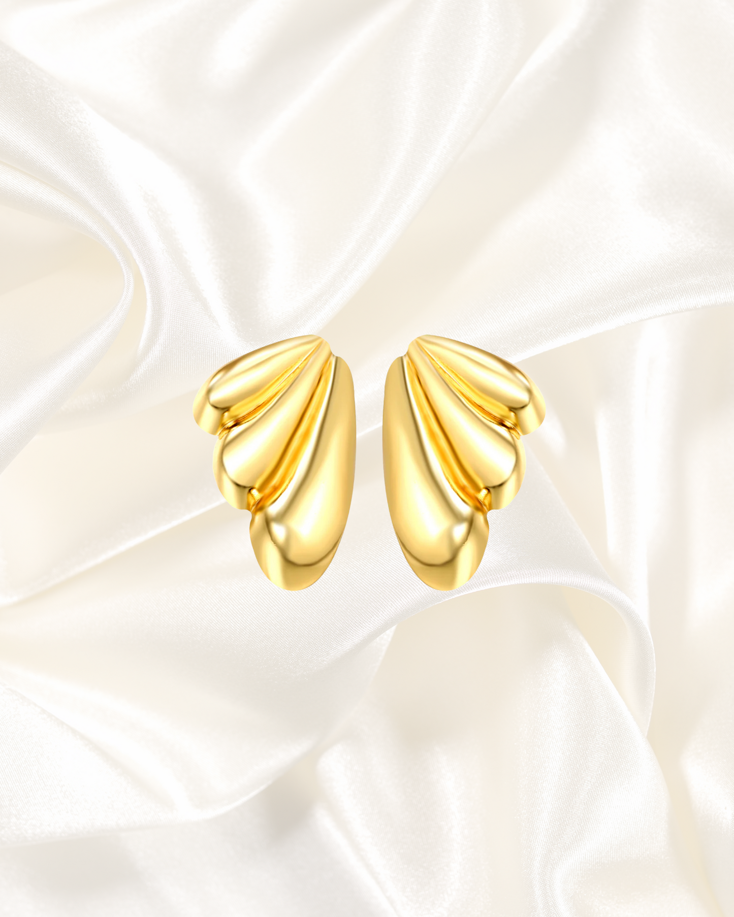 Sculpted Wing Stud Earrings