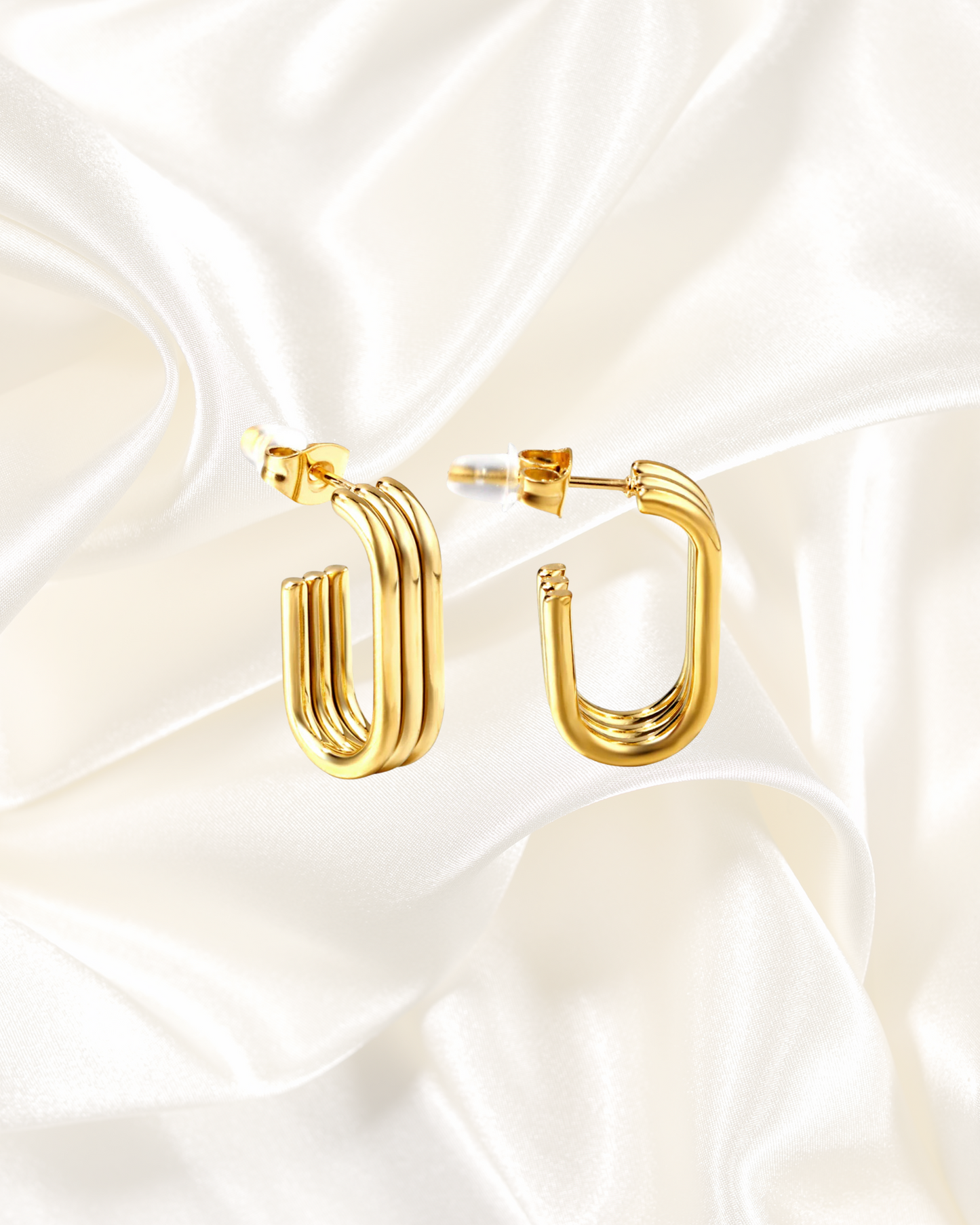 Geometric Multi-Bar Hoop Earrings