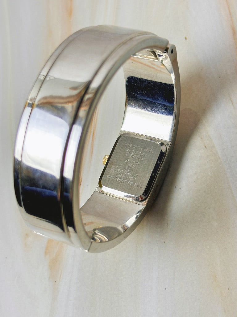 Embassy by Gruen Ladies Bangle Watch – Two Tone Cuff Style – Quartz – Vintage