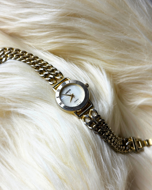 Vintage Watch-It Ladies’ Two-Tone Quartz Watch – White Roman Dial