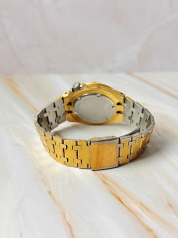 Bulova Marine Star Quartz Watch – Gold Tone – Day-Date – Diver Style