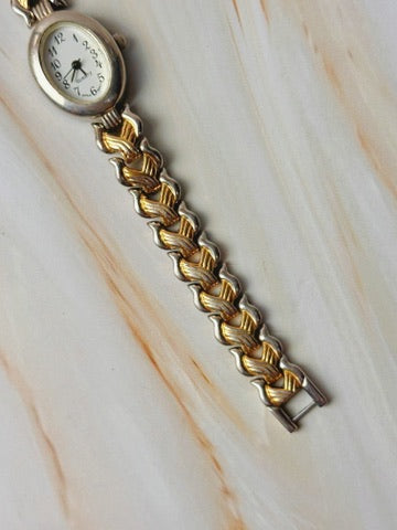 Vintage Women’s Bracelet Watch – Quartz – Two Tone Gold & Silver