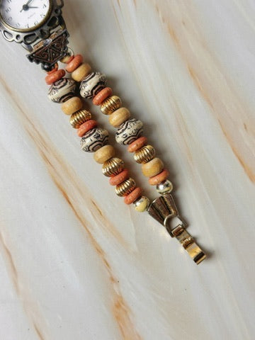 Boho Beaded Women’s Watch – Quartz – Tribal Style – Multicolor Bracelet