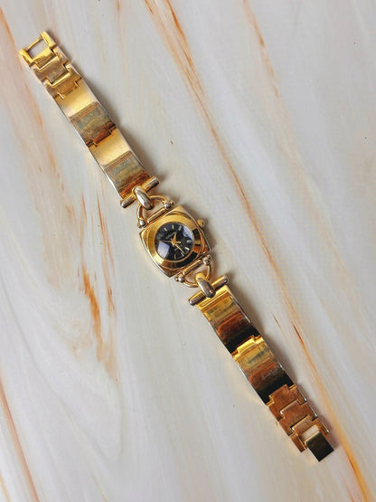 Collezio Ladies Watch – Gold Tone – Black Dial – Bracelet Style