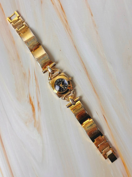 Collezio Ladies Watch – Gold Tone – Black Dial – Bracelet Style