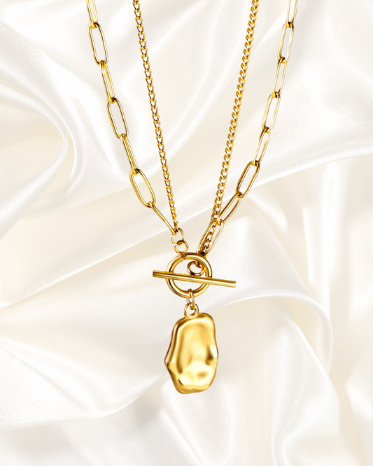Organic Nugget Pendant Necklace