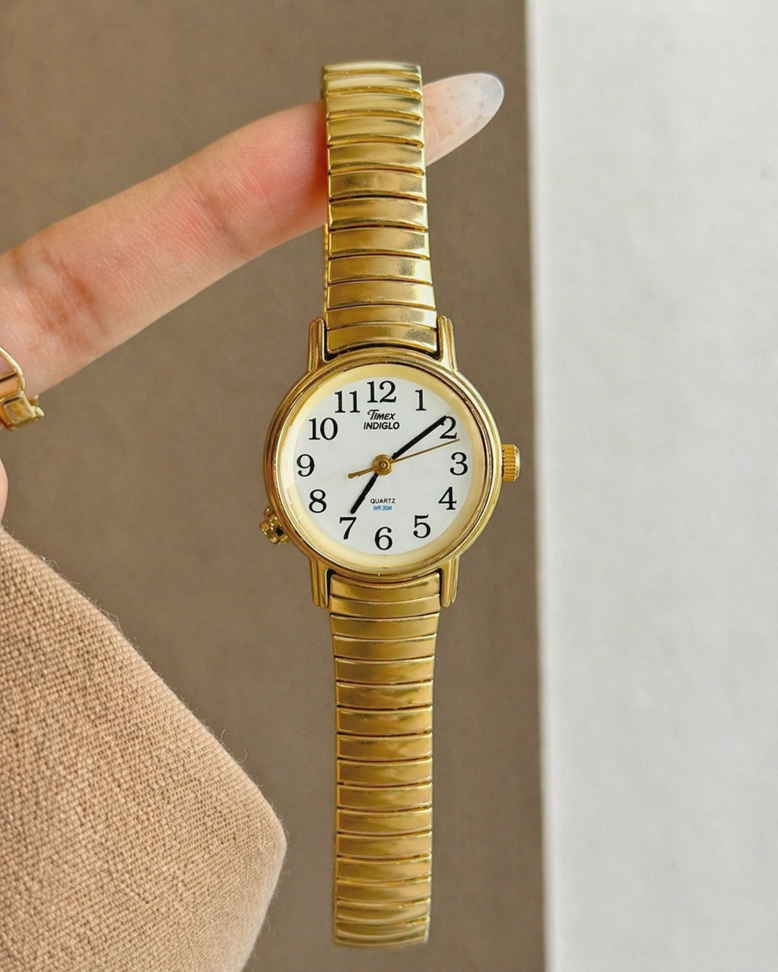 Timex Women’s Gold-Tone INDIGLO Watch – Quartz – Classic Dress Style – Expansion Band