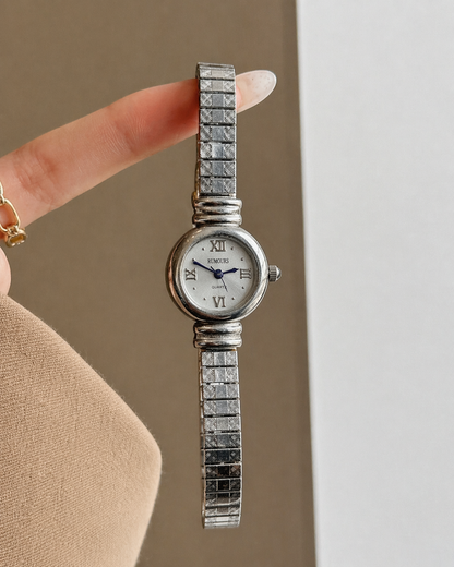Rumours Ladies Watch – Silver Tone – Roman Numerals – Stretch Bracelet
