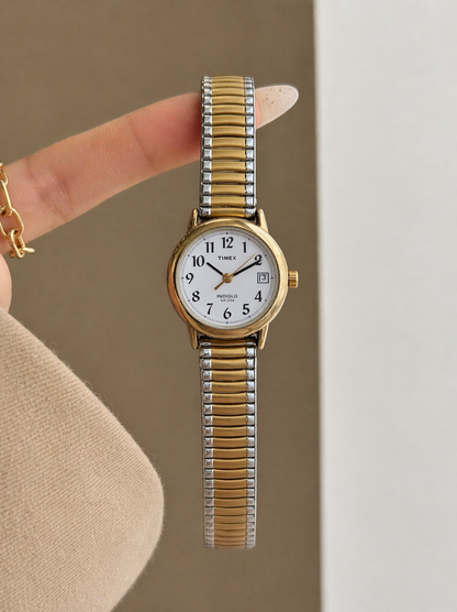 Timex Indiglo Women’s Watch – Two-Tone Expansion Band – Date – WR 30M