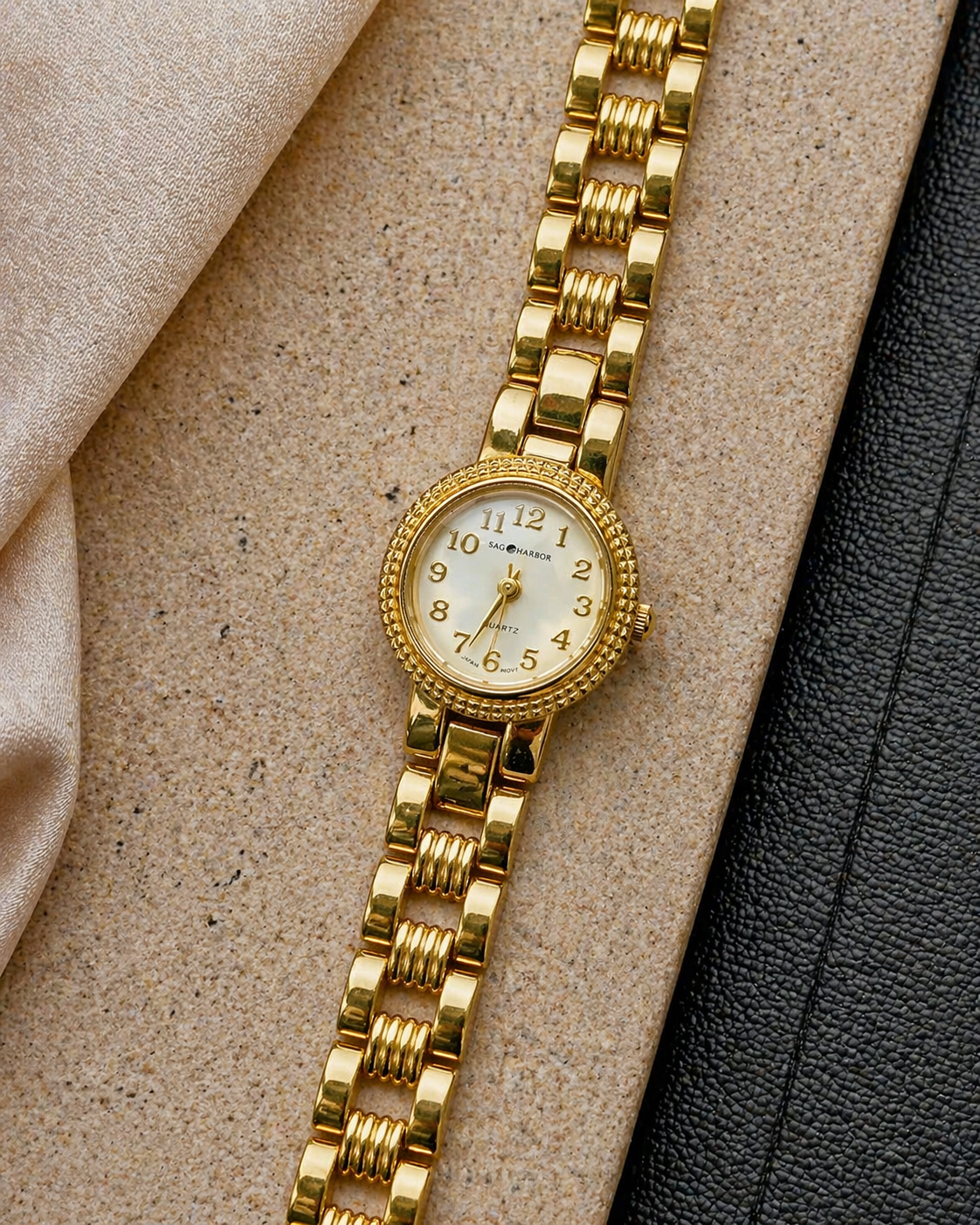 Sag Harbor Gold-Tone Ladies Watch – Petite Dress Style – Quartz