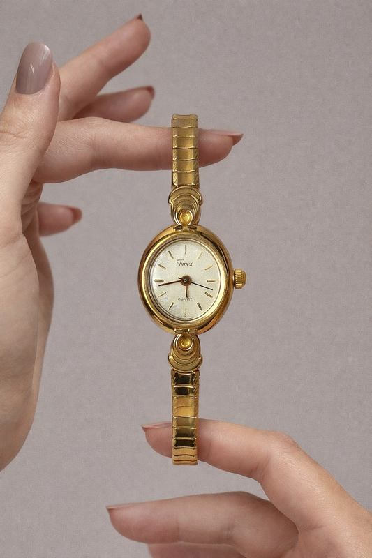 Timex Ladies Vintage Watch – Gold Tone – Quartz – Elegant Bracelet Style