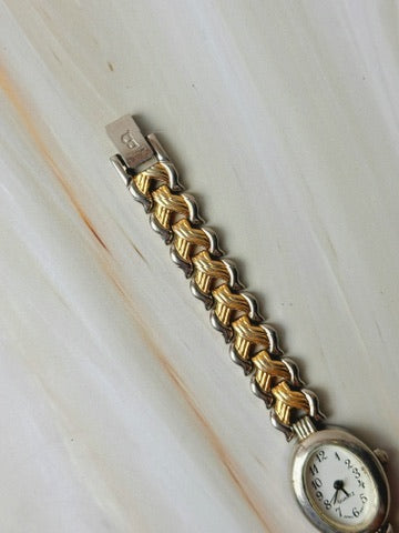 Vintage Women’s Bracelet Watch – Quartz – Two Tone Gold & Silver