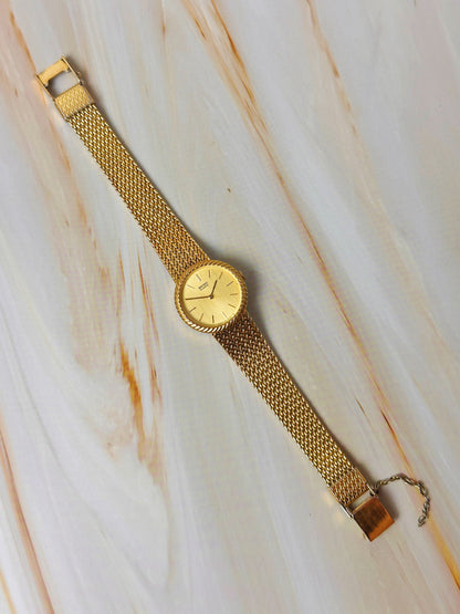 Seiko Quartz Gold Tone Mesh Watch – Vintage Dress Watch – Japan Movement