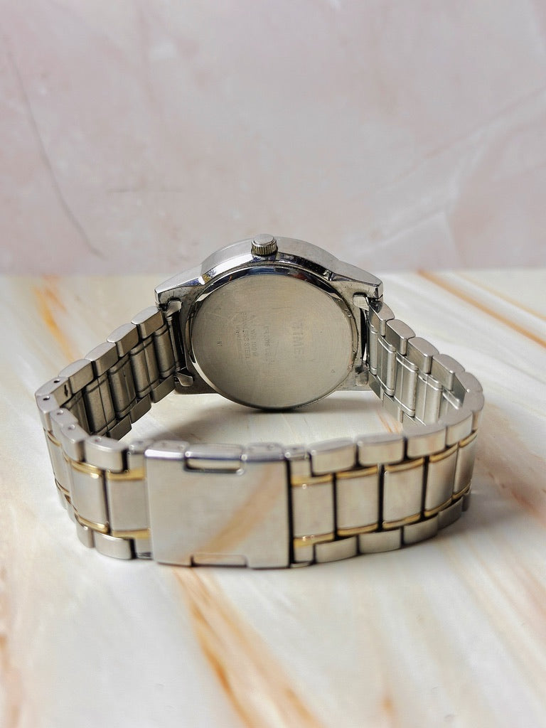 Timex Perpetual Calendar Watch – Two Tone – Day-Date – WR100 – Indiglo