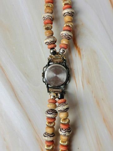 Boho Beaded Women’s Watch – Quartz – Tribal Style – Multicolor Bracelet