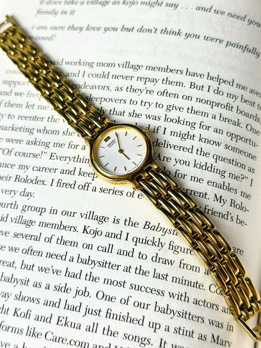 Vintage Seiko Women’s 1N00-0A99 Gold-Tone Quartz Dress Watch (6" Bracelet)