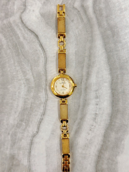 Anne Klein AK Quartz Watch – Cream Dial with Gold-Tone Bracelet (Water Resistant 100M)